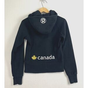 LULULEMON Special Edition Canada Scuba Hoodie Womens Size 4 Black Cotton